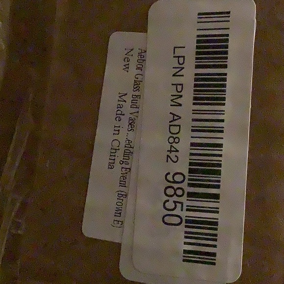 Elegant Brown Glass Vase 3 1/2” set of 6 - Picture 3 of 5